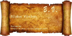 Blaha Vivien névjegykártya
